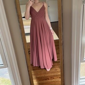 Lulus Rusty Rose Maxi Dress- Size Small